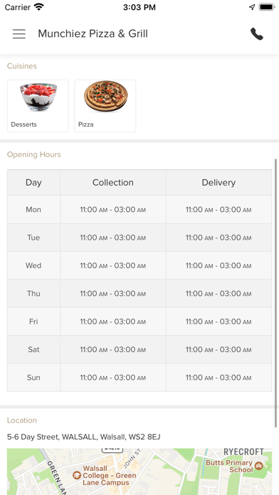 Munchiez Pizza & Grill Screenshot