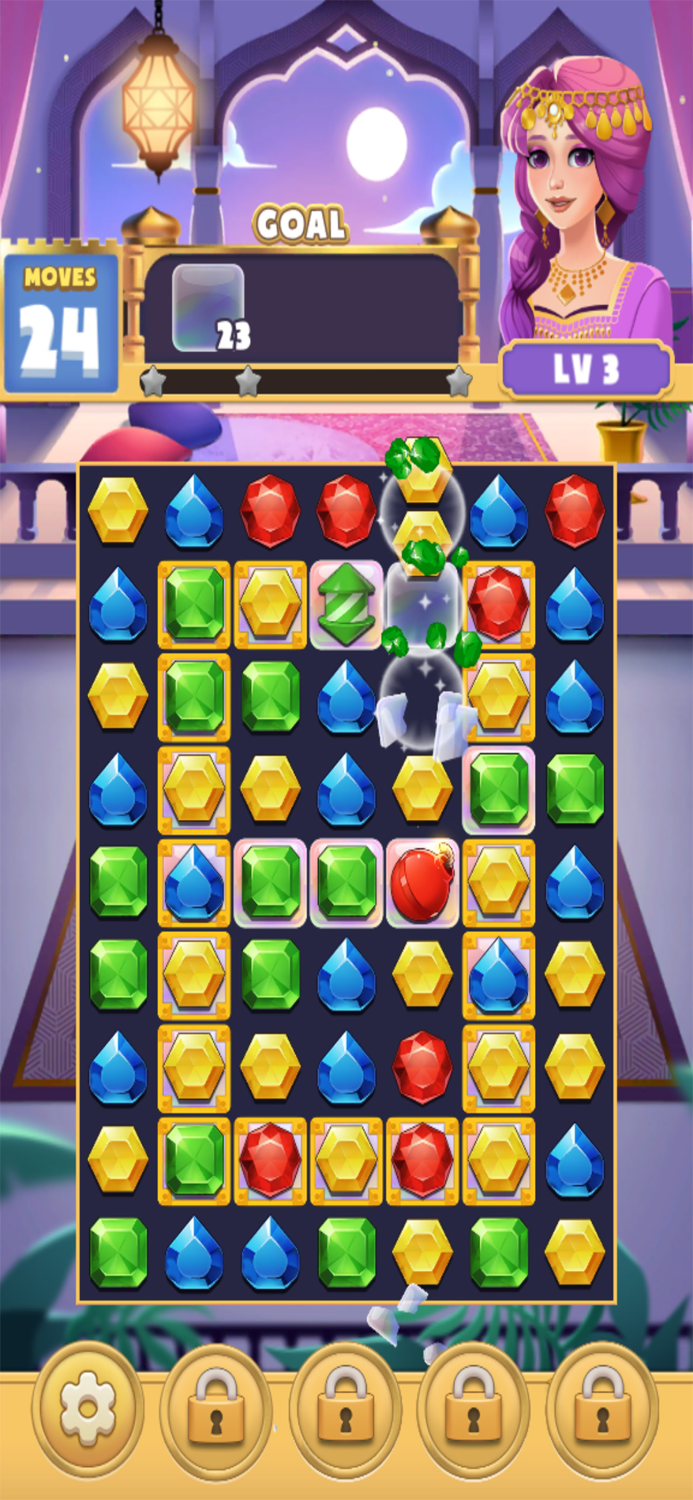 Jewels Magic Queen Match 3