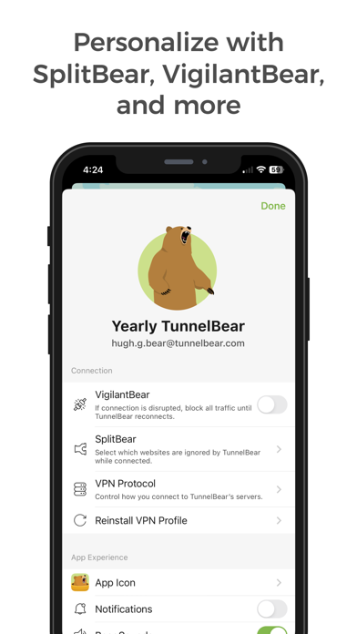 TunnelBear: Secure VPN & Wifi Screenshot