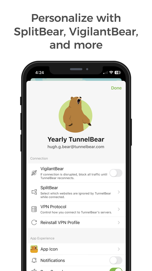 #5. TunnelBear: Secure VPN & Wifi (iOS) 由: TunnelBear, LLC