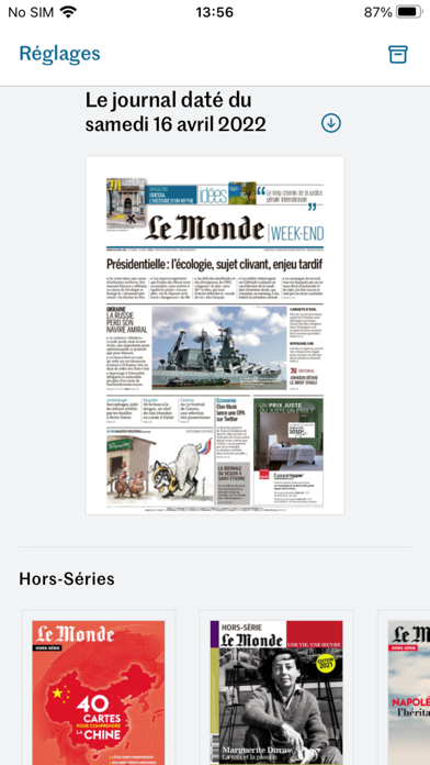 Screenshot #1 pour Journal Le Monde