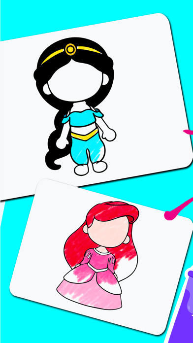 Glitter Doll Coloring Book Screenshot