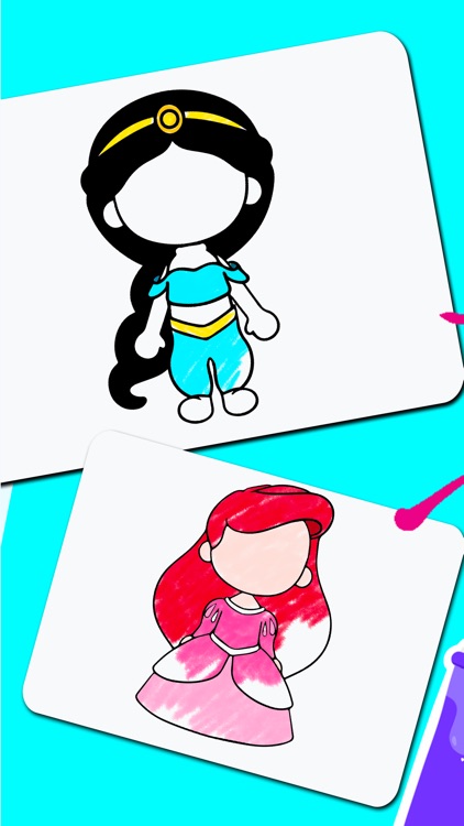 Glitter Doll Coloring Book screenshot-3