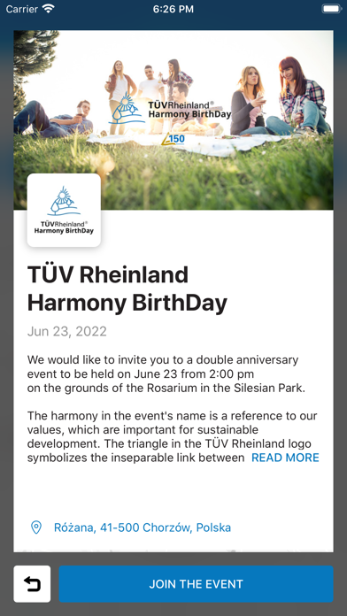 TÜV Rheinland Harmony BirthDay Screenshot