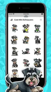 cute schnauzers stickers iphone screenshot 2