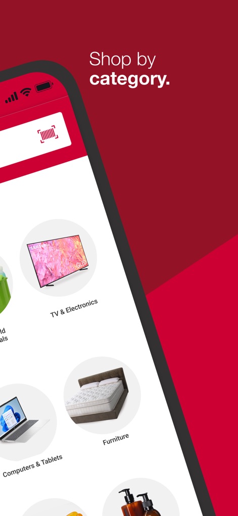 BJs Wholesale Club - The app showcases its extensive inventory through categories such as "TV & Electronics" and "Furniture", making browsing diverse products straightforward.