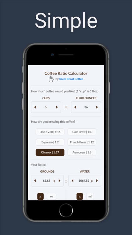 Coffee Ratio Calculator