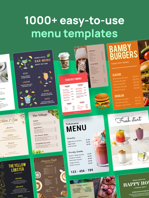 Screenshot #4 pour Menu Maker: Design Creator