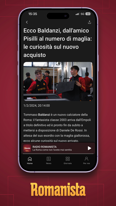 App Romanista Screenshot