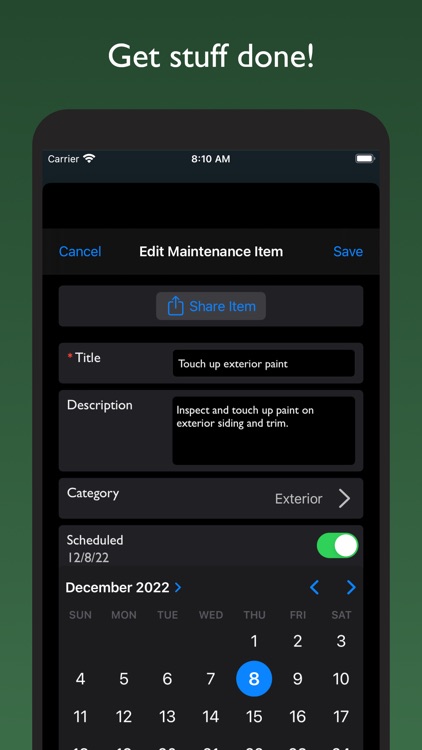 MaintenanceMinder: Task List screenshot-5