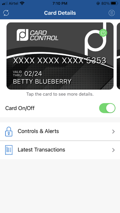 FBMF Card Control Screenshot