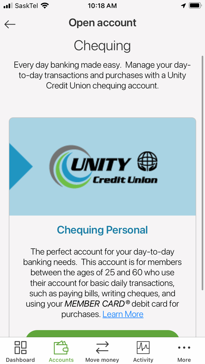 Unity Credit Union Mobile App