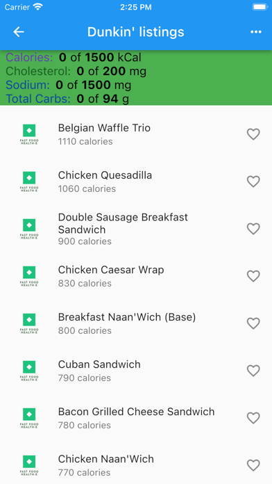 Fast Food Health-E Screenshot