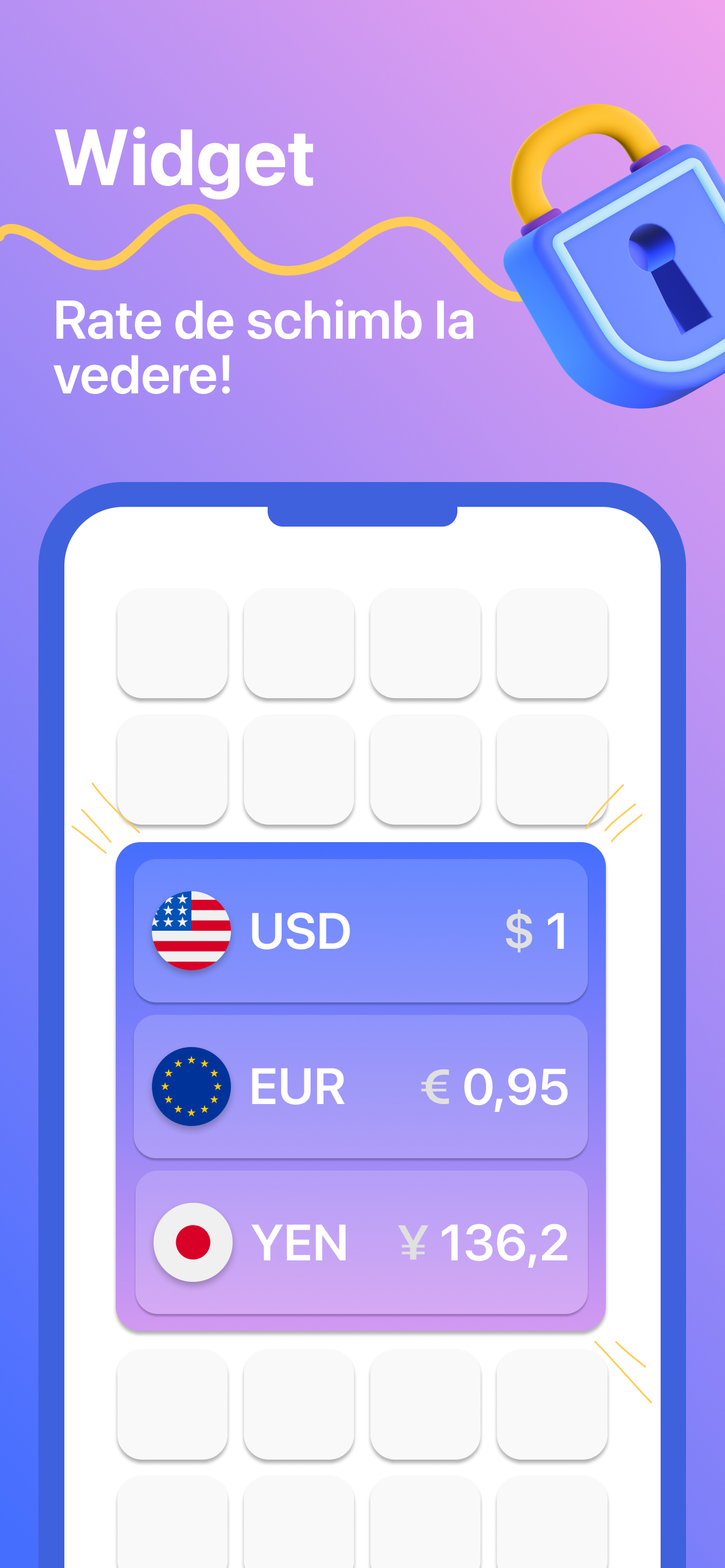 Convertor valutar, widget