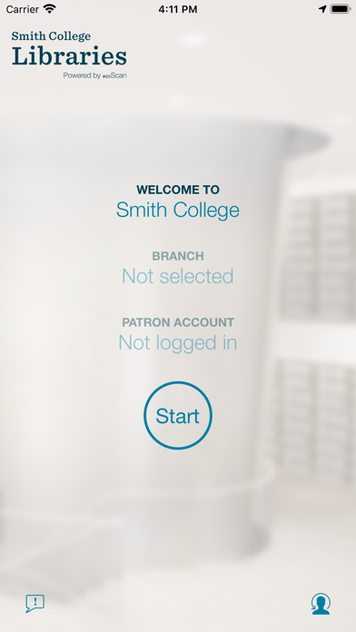 Smith Libraries Self Checkout Screenshot