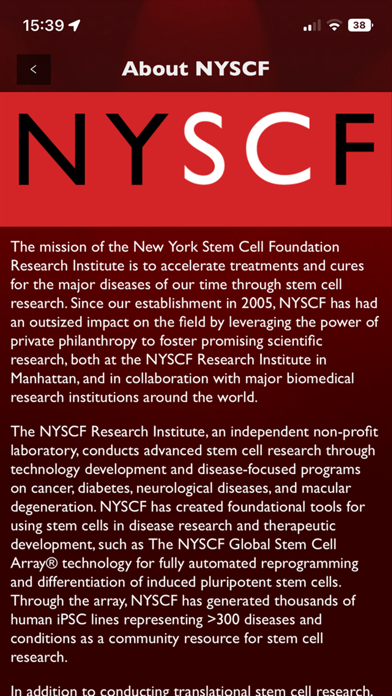 The NYSCF Conference Screenshot