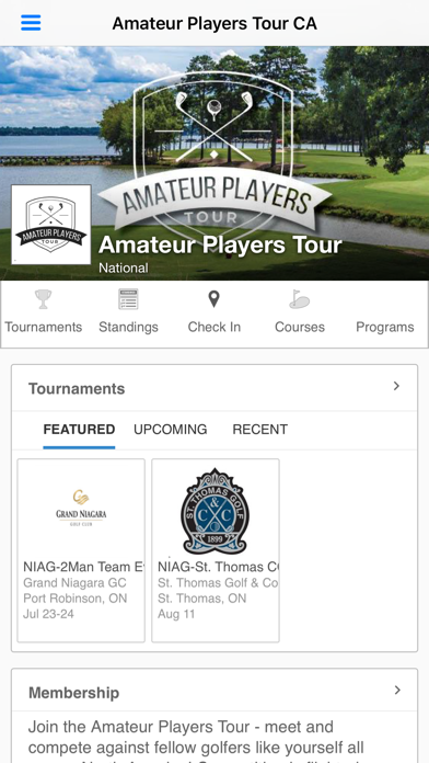 Amateur Players Tour CA Screenshot