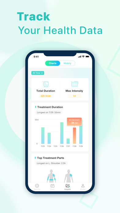 MyPainOff Pain Relief Tracker Screenshot