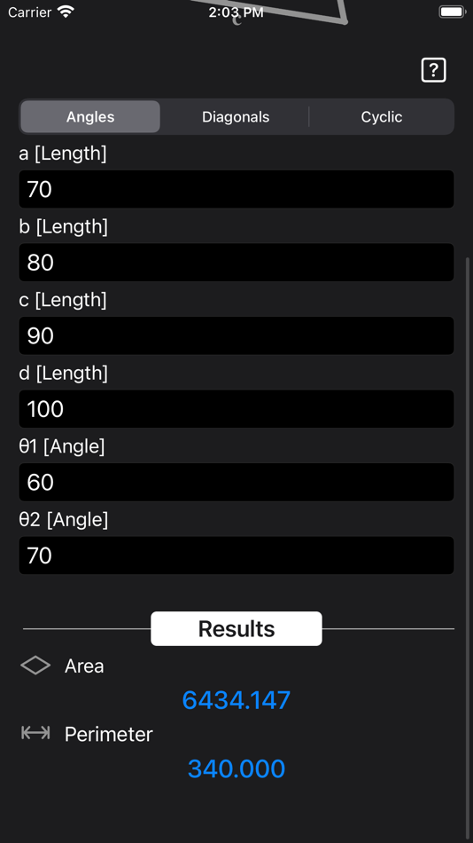 #3. Quadrilateral Calculator (iOS) By: Heng Jia Liang