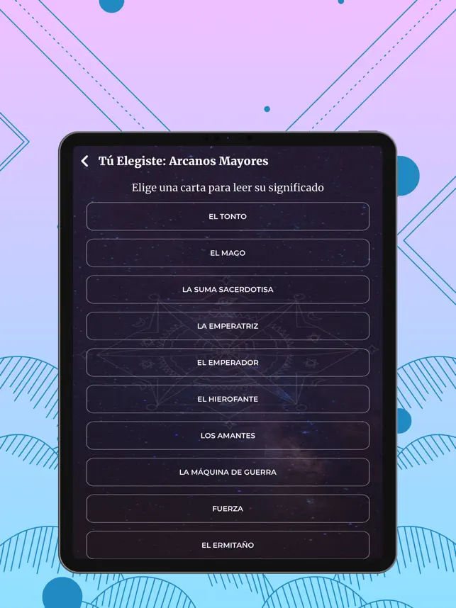Captura 6 Lectura de cartas del tarot iphone