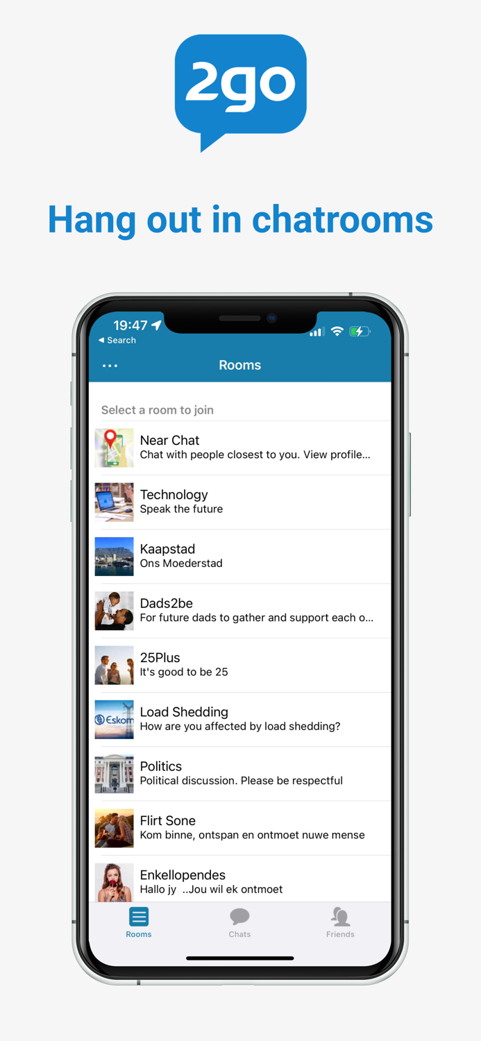 2go Chat - Hangouts Chatrooms