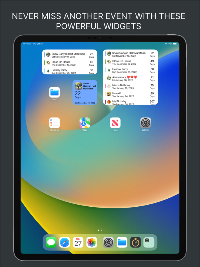 Countdown Events and Deadlines