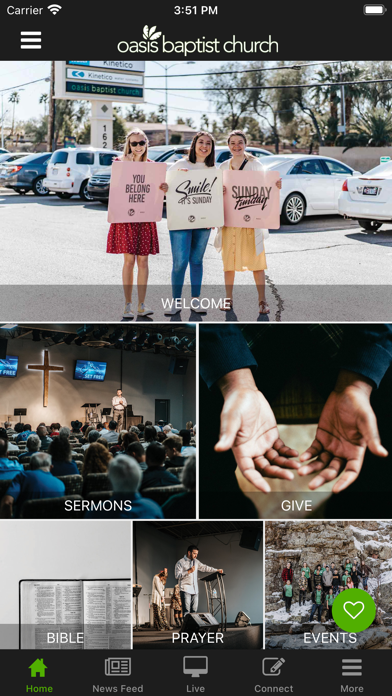 Oasis Baptist Church App Screenshot