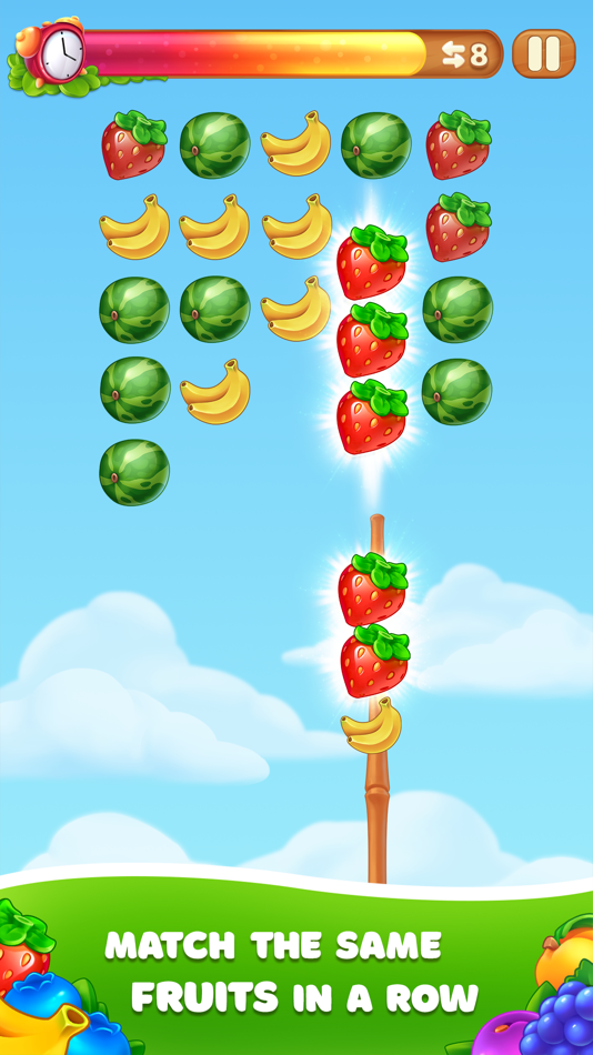#1. Cluster Fruits: Matching Game (iOS) By: Galymzhan Shakhanov