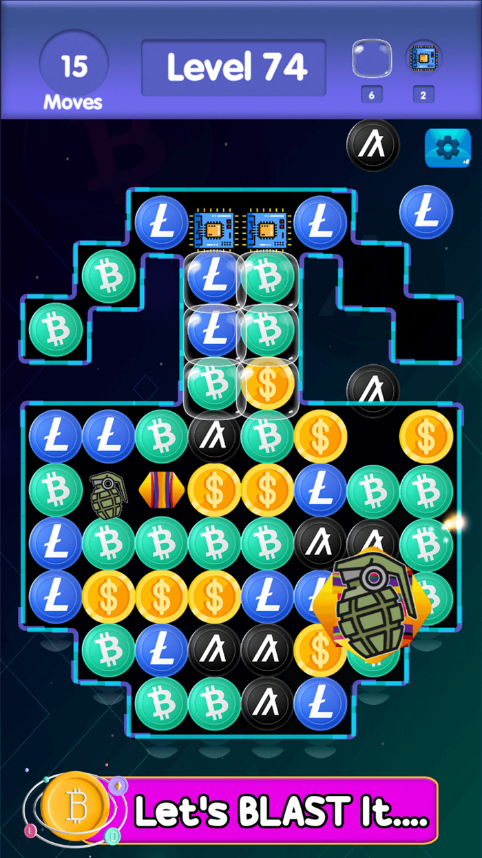 Pop it Crypto Coins Blast Game