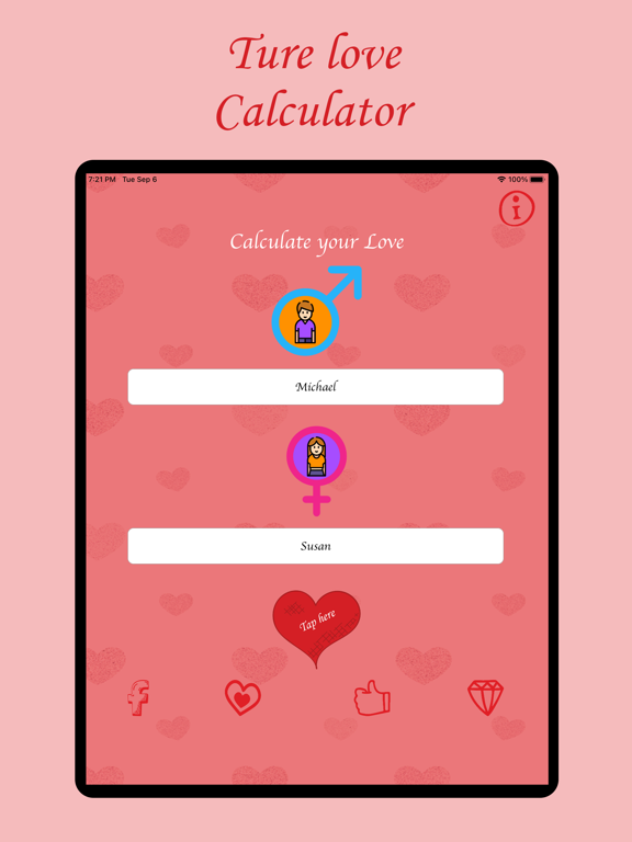 The app is called Love tester btw.