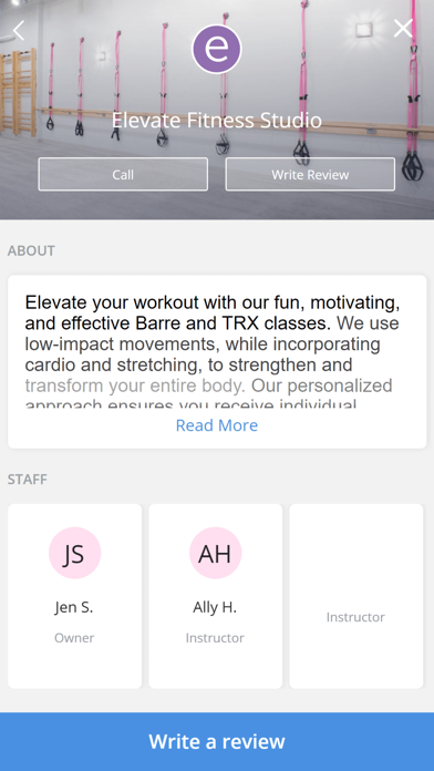 Elevate Fitness Studio Screenshot