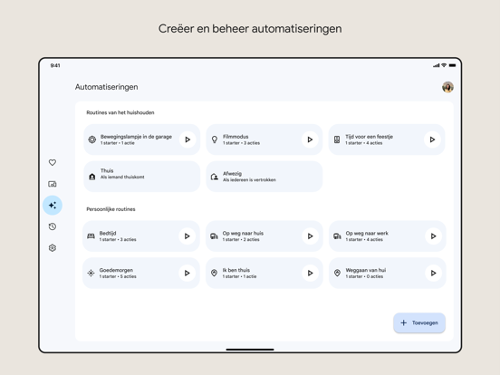 Google Home iPad app afbeelding 2