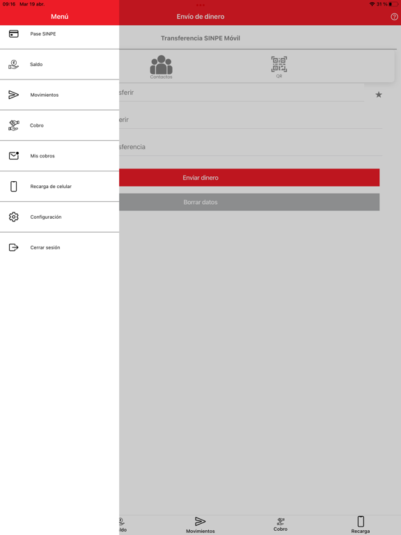 Davivienda SINPE Móvil Línea iPad screenshot 4 - Finance app