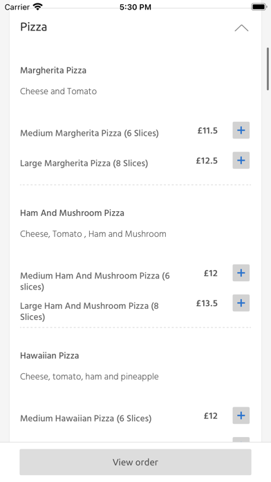 Perfecto Pizza, Loughborough Screenshot