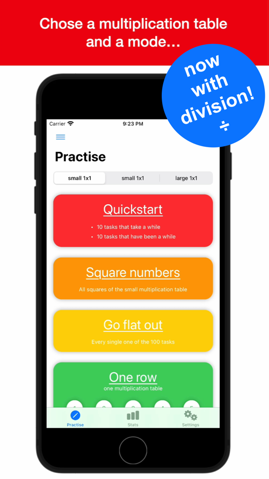 #1. 1x1: Multiplication tables (iOS) Podle: Benedikt Schreiner
