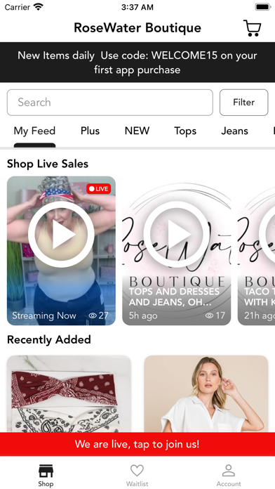 RoseWater Boutique Screenshot