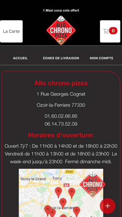 Allo chrono pizza Screenshot