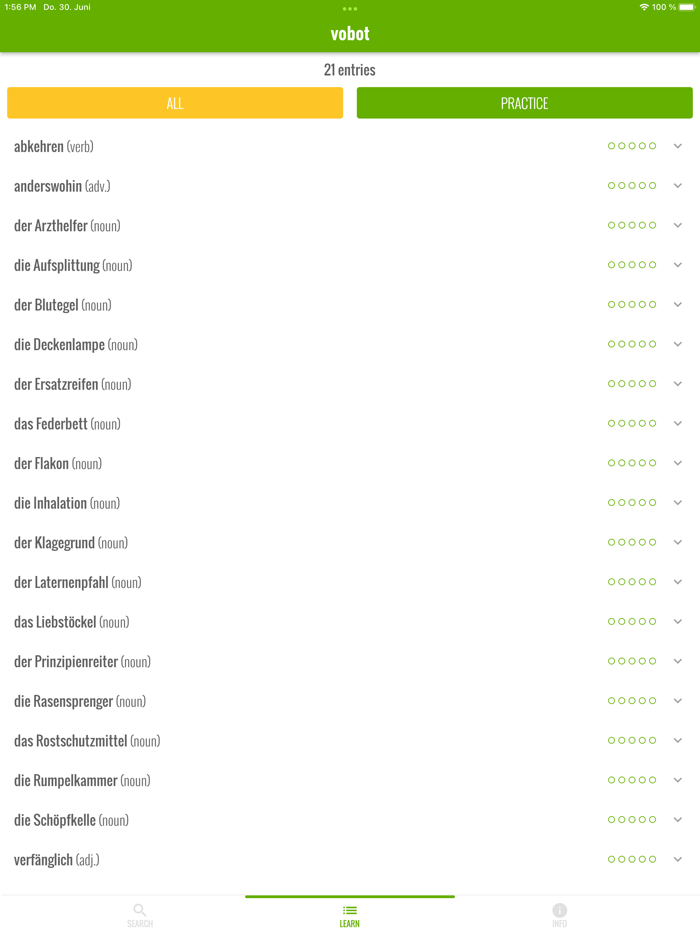 vobot German vocab trainer