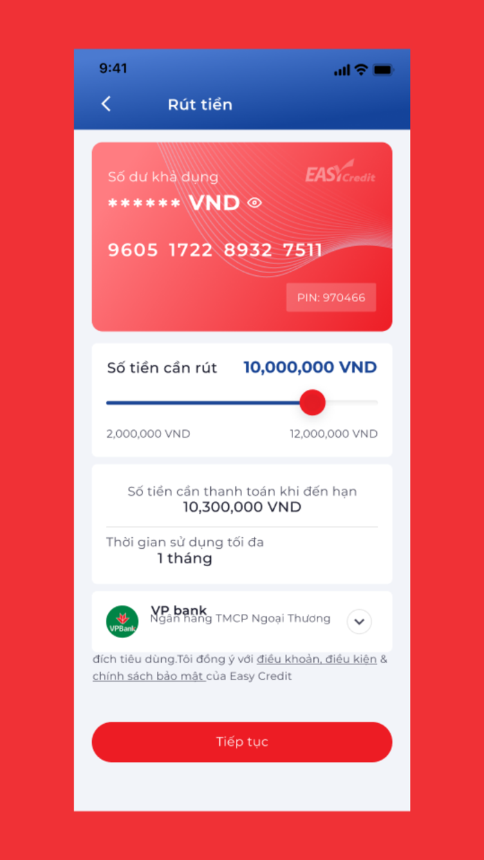 EasyCredit - Ứng tiền