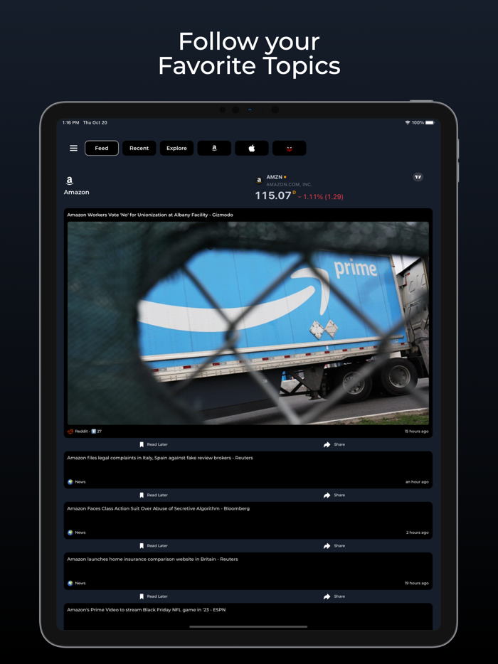 Topics - News and Stock