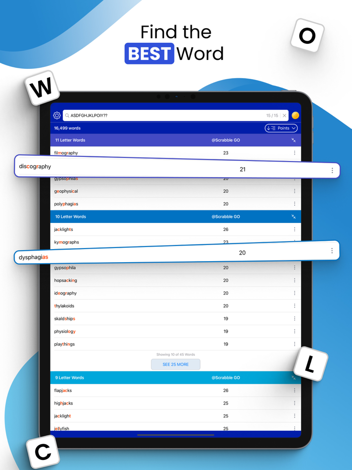 Unscramble Letters Find Words