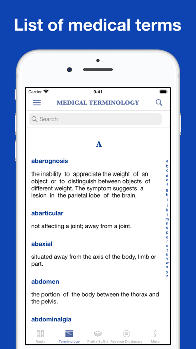 Medical Roots Dictionary Screenshot