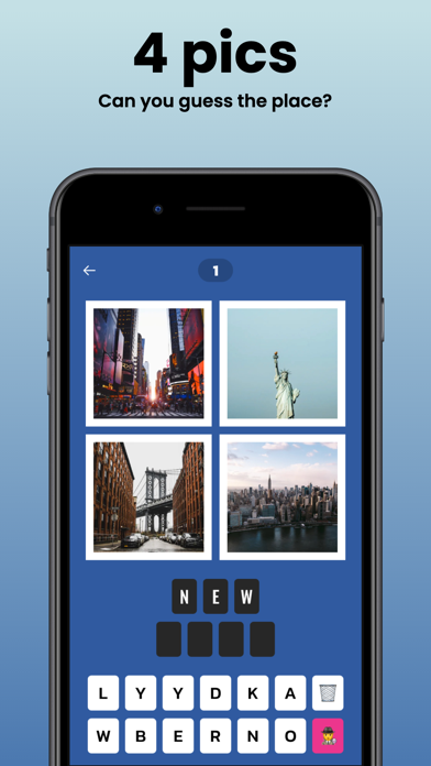 4 pics 1 place Puzzle Game Screenshot