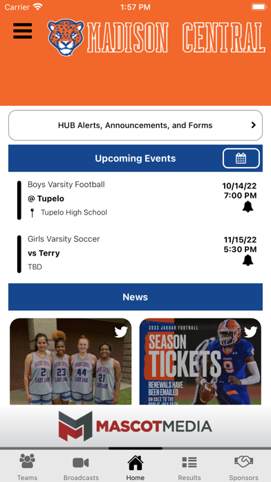 Madison Central Athletics Screenshot