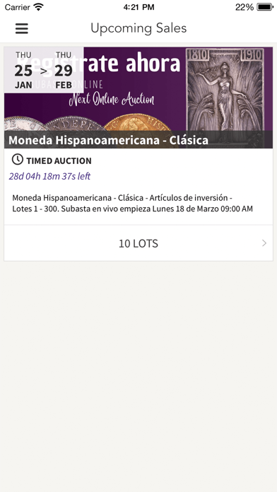 Screenshot #1 pour Al Sur del Mundo Subastas