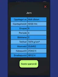 Periodesystemet Quiz ipad bilder 2