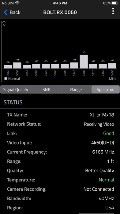 Teradek Bolt Screenshot