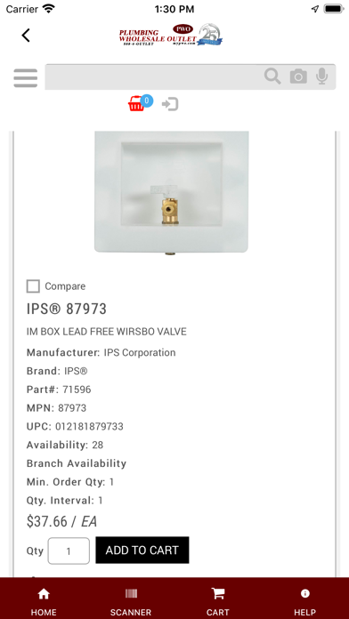 Plumbing Wholesale Outlet Screenshot