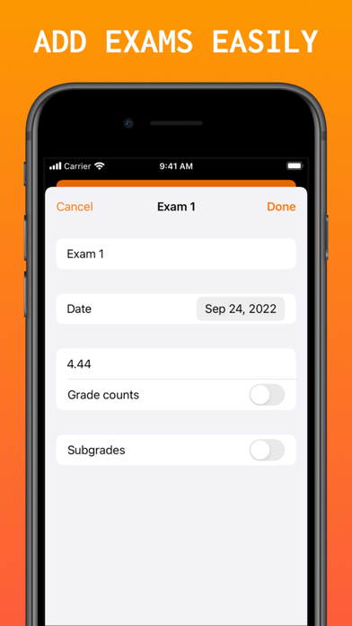Grade Calculator - PlusPoints Screenshot