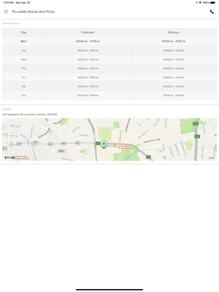 Piccadilly Kebab And Pizza